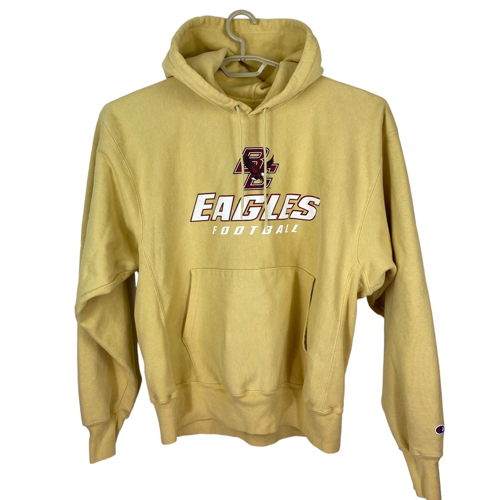 Champion Reverse Weave Hoodie Sweatshirt Boston College Eagles Size L Football